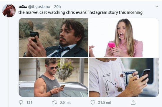 #ChrisEvansPack: El actor se hace viral por compartir su 'pack' por error