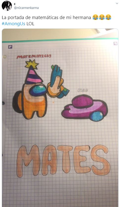 Portada de mates de Among Us.