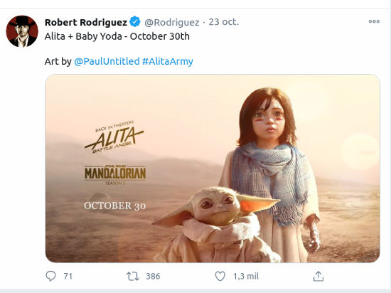 Alita: Battle Angel y The Mandalorian promocionados por Robert Rodriguez