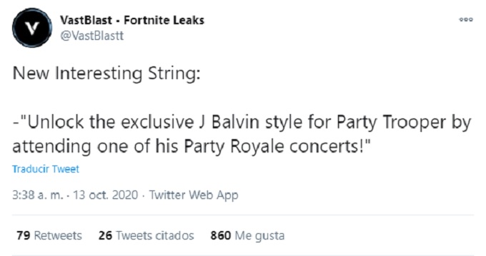 Fortnite-Concierto de J Balvin