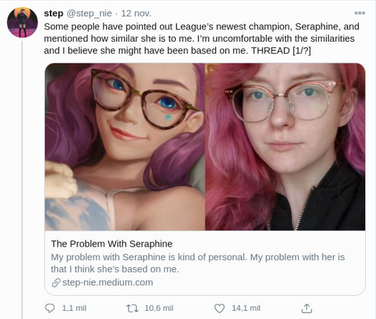League of Legends: Mujer acusa a Riot de robar su imagen para Seraphine