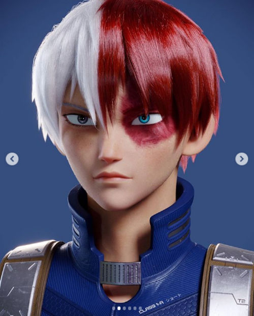My Hero Academia: Shoto Todoroki al estilo película CGI