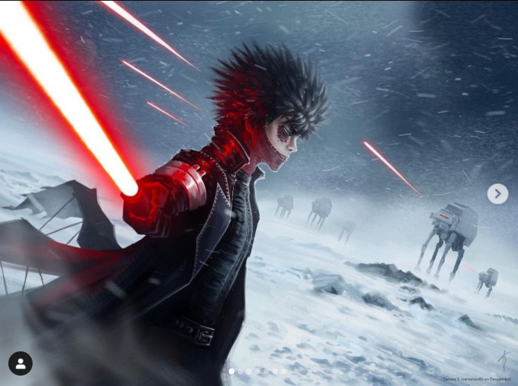 My hero academia y Star wars crossover con Dabi.