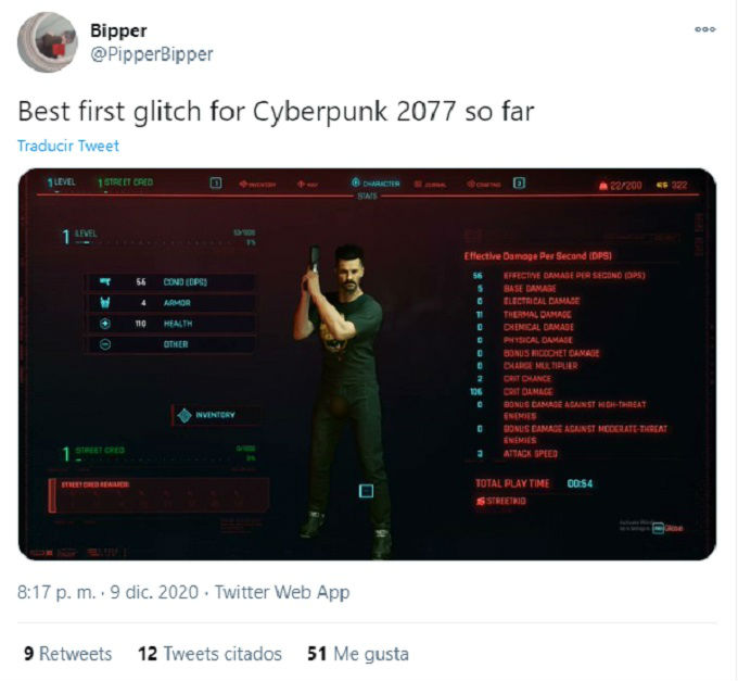 Cyberpunk 2077 glitch Genitales