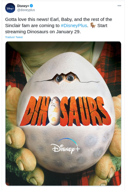 Dinosaurios llegará a Disney+ en el 2021