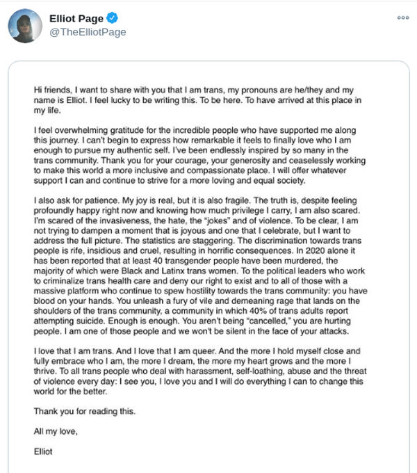 Elliot Page seguirá en The Umbrella Academy de Netflix