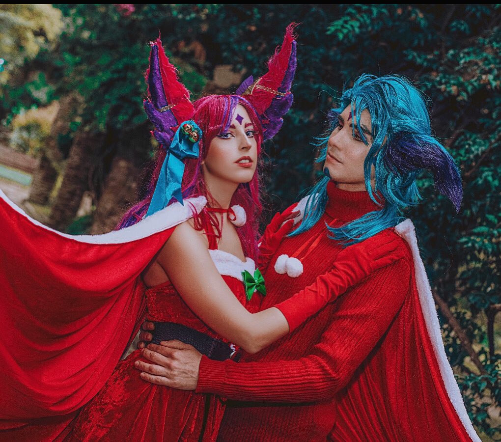 league of legends, xayah, rakan, cosplay, gemchan