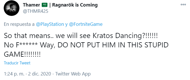 Kratos en Fornite, opinión.