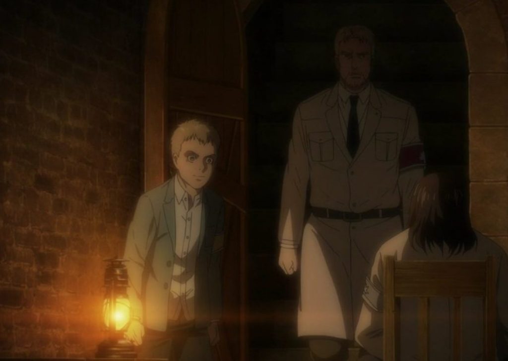 Eren y Reiner se encuentran en Marley.