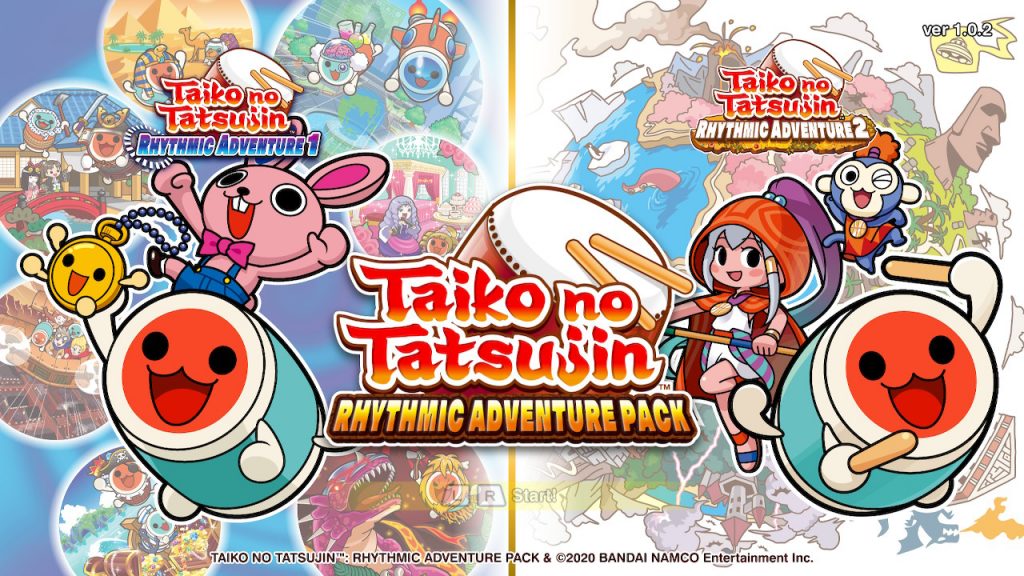 Pantalla inicial de Taiko no Tatsujin: Rhythmic Adventure Pack