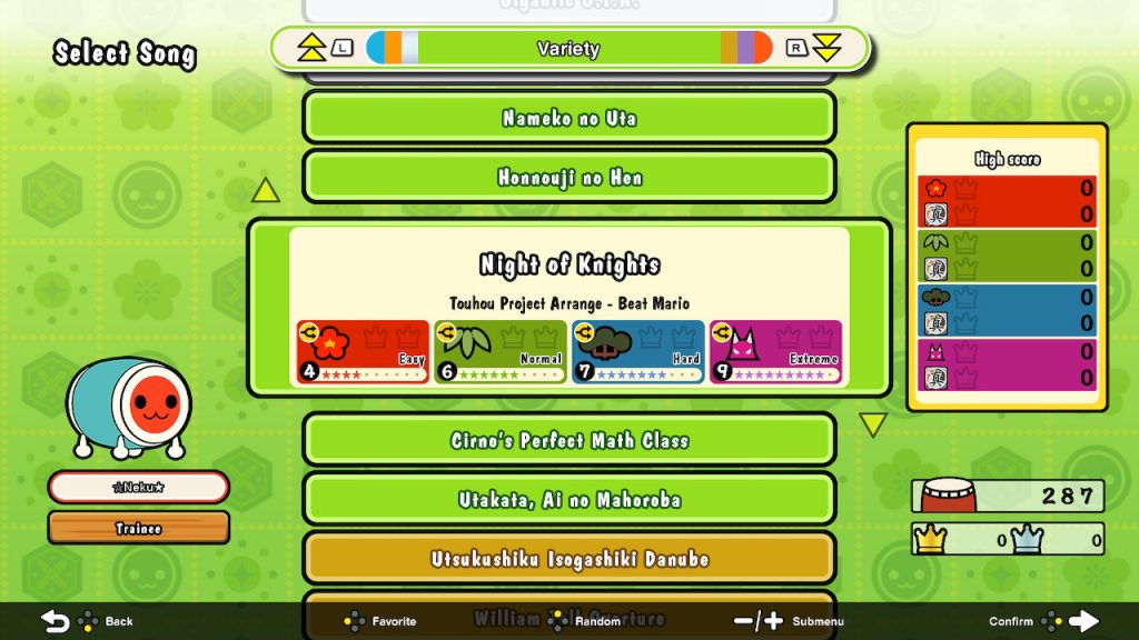 Canciones en Taiko no Tatsujin: Rhythmic Adventure Pack