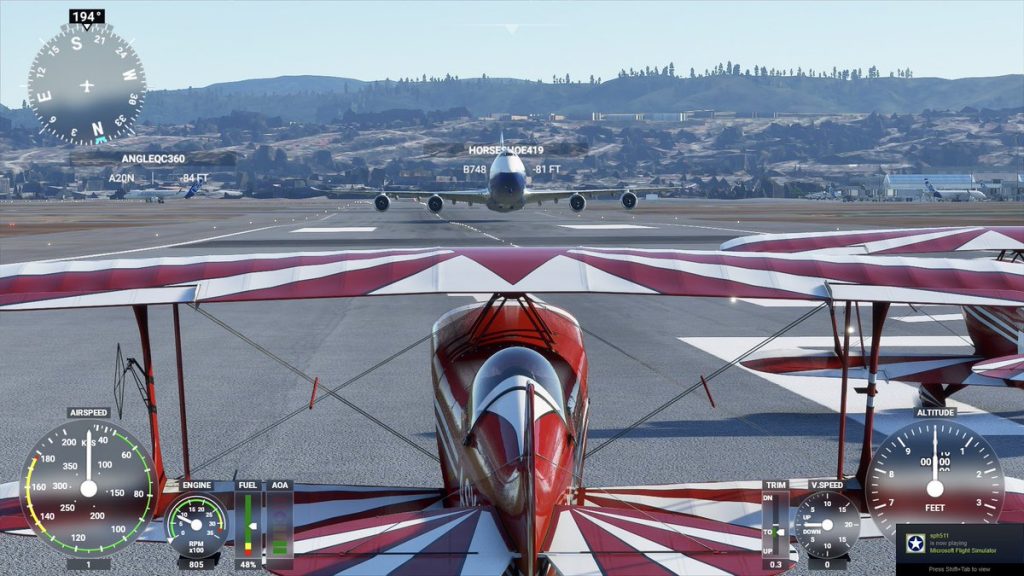 Multijugador de Microsoft Flight Simulator.