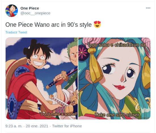 Así se vería el Arco del País de Wano de One Piece al estilo de los 90