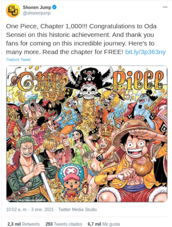 One Piece: El Capítulo 1000 ya está disponible