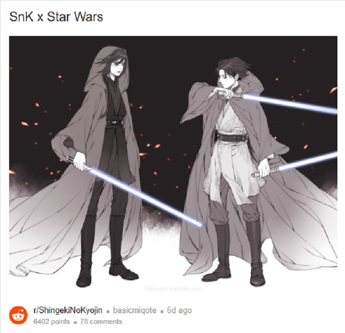 attack on titan Crossover Star Wars