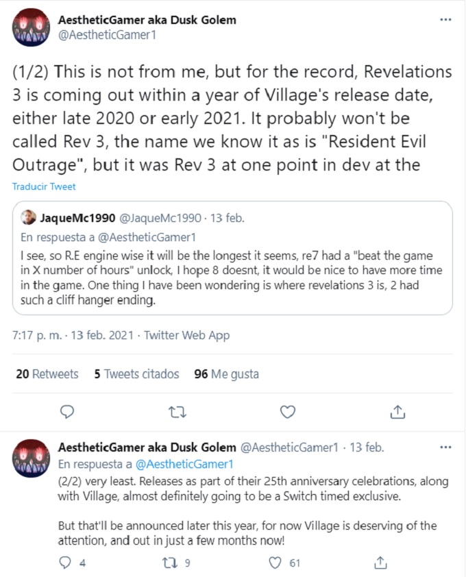 Resident evil revelations 3 filtracion