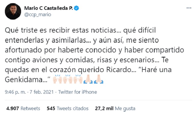 mensaje de Mario Castañeda