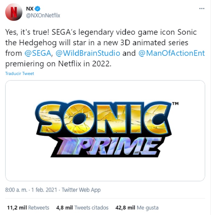 Sonic Prime serie de Netflix