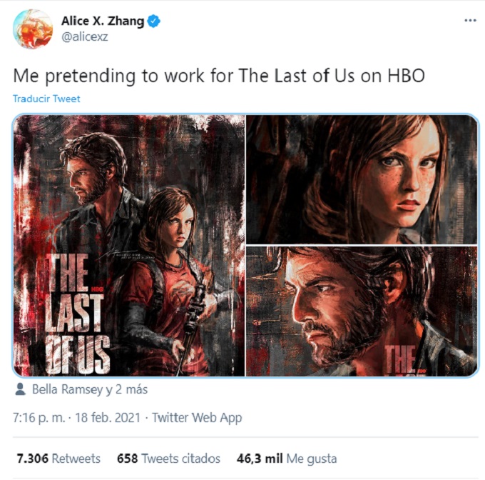 The Last of Us serie HBO poster artista de Marvel