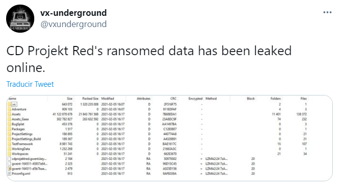 Después del robo de los códigos fuente de varios juegos de CD Projekt Red, como Cyberpunk 2077, los hackers comenzaron una subasta en línea.