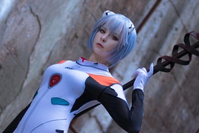 evangelion, little miss blueberry, rei ayanami, cosplay