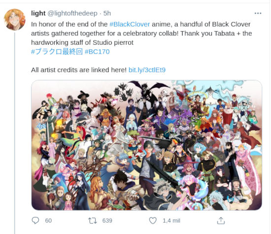 El anime de Black Clover llega a su fin y los fans celebran