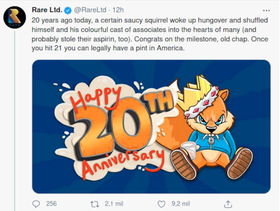 Rare celebra a Conker's Bad Fur Day por su 20 aniversario