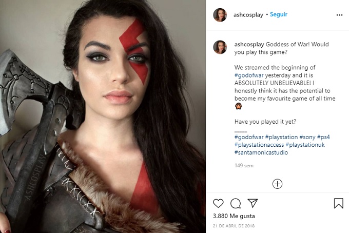 cosplay Kratos God of War Mujer