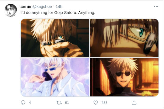 Gojo Satoru acapara la atención en Jujutsu Kaisen