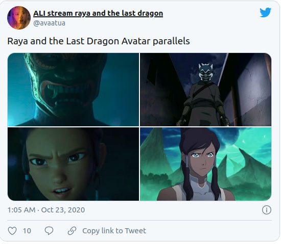 Raya y Avatar tienen similitudes y los fans lo notan