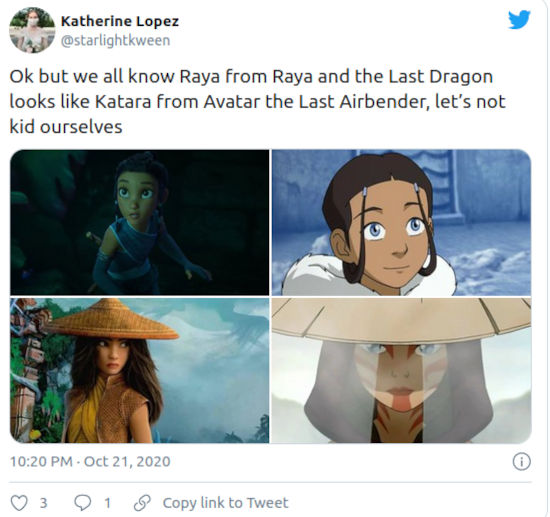Raya y Avatar tienen similitudes y los fans lo notan