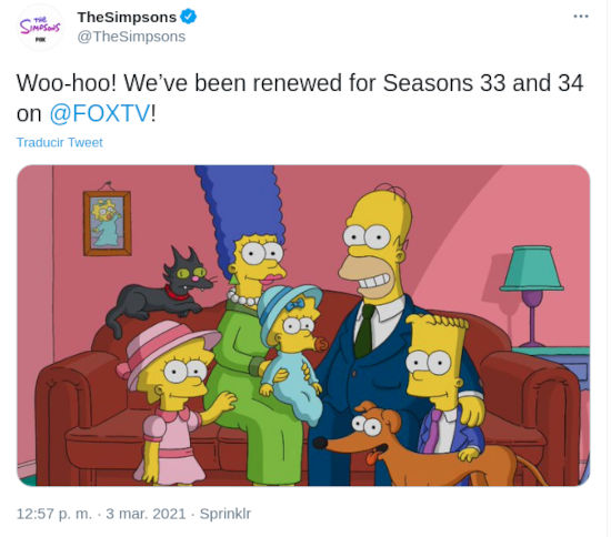 Los Simpson continuarán quieras o no