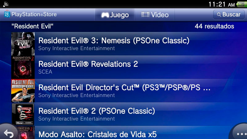 Resient Evil PlayStation Store