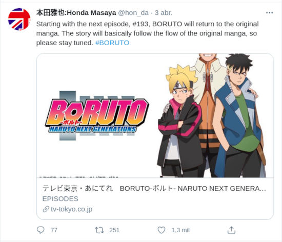 El anime de Boruto retomará el camino del manga