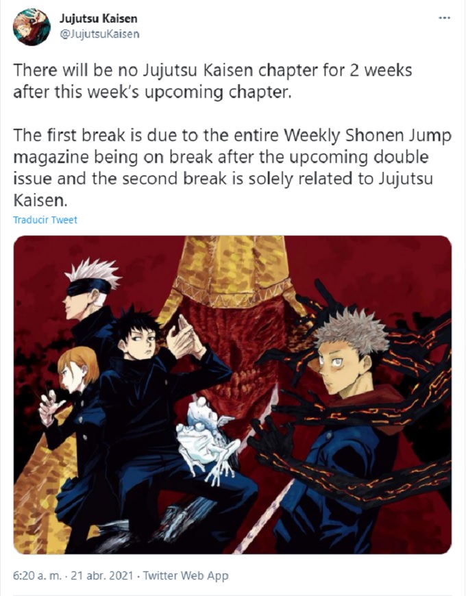 Jujutsu Kaisen Hiatus