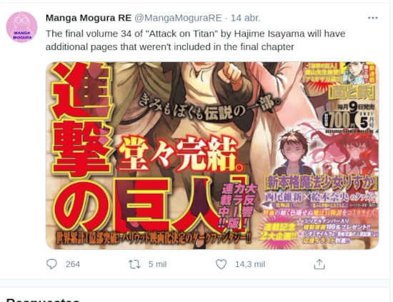 El volumen final de Shingeki no Kyojin tendrá contenido extra