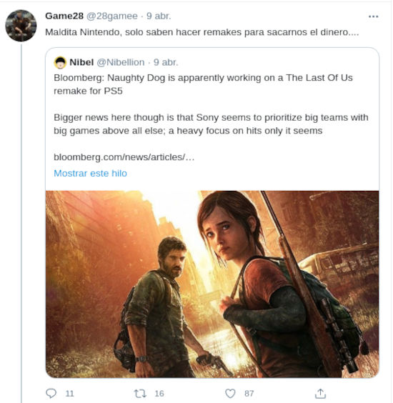 El remake de The Last of Us enloquece a los fans