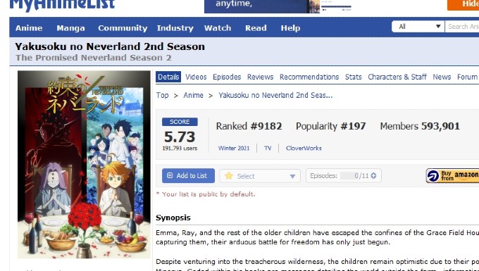 Rating The Promised Neverland