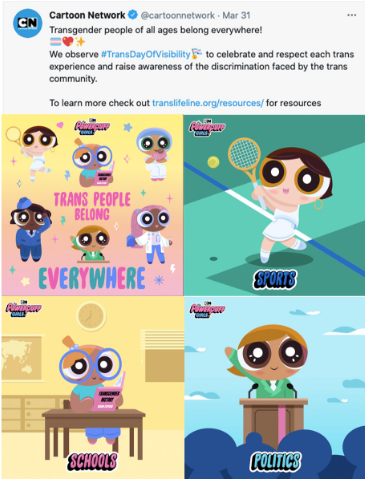 Cartoon Network en el día de la Visibilidad Trans #TransDayOfVisibility Trans Day of Visibility