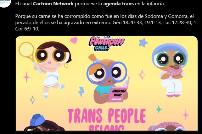 tweet sobre Cartoon Network en el día de la Visibilidad Trans #TransDayOfVisibility Trans Day of Visibility