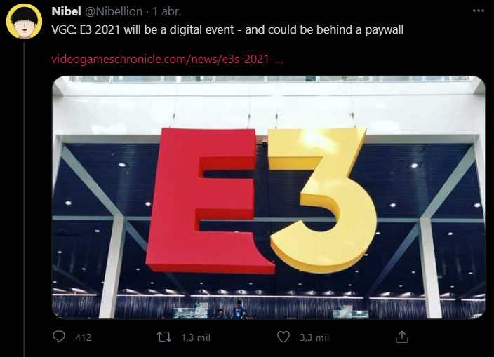 E3 2021 online gratis, tweet