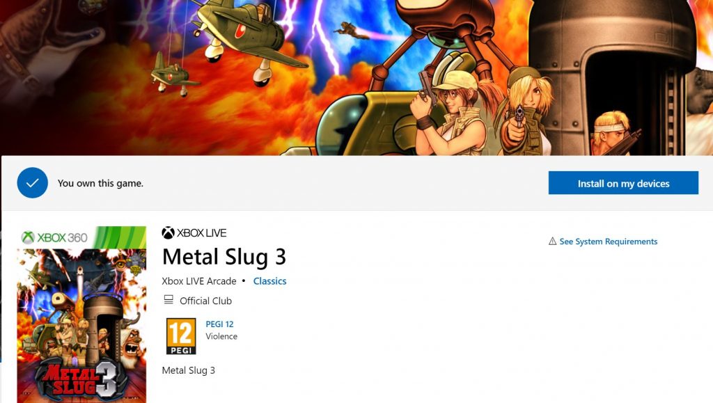 xbox metal slug 3 juego gratis