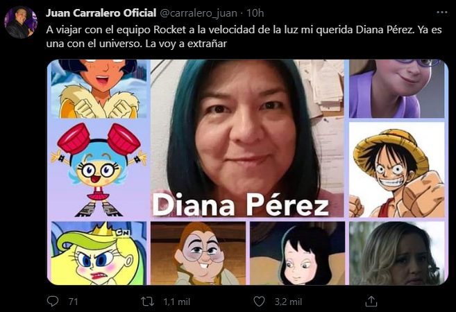 Despide Juan Carralero a actriz de voz Luffy y Jessie Pokemon 