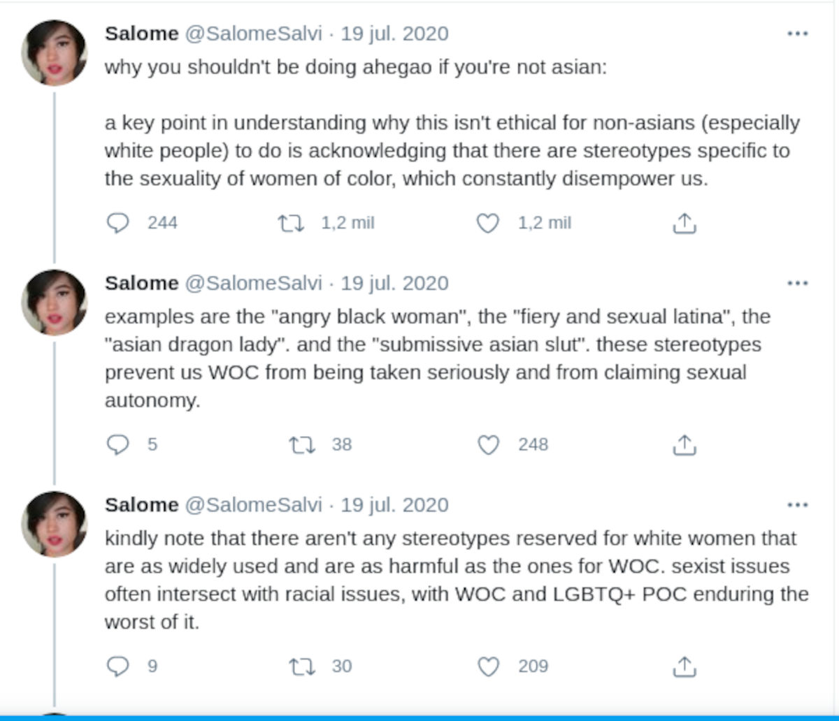 Ahegao acusado de apropiación cultural, ¿es posible?