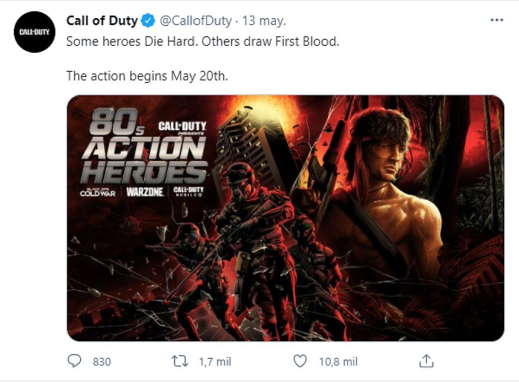 Rambo y Duro de Matar Call of Duty Warzone
