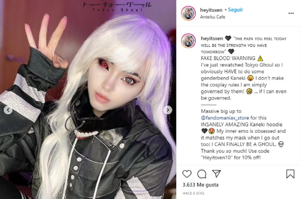 Tokyo Ghoul cosplay mujer