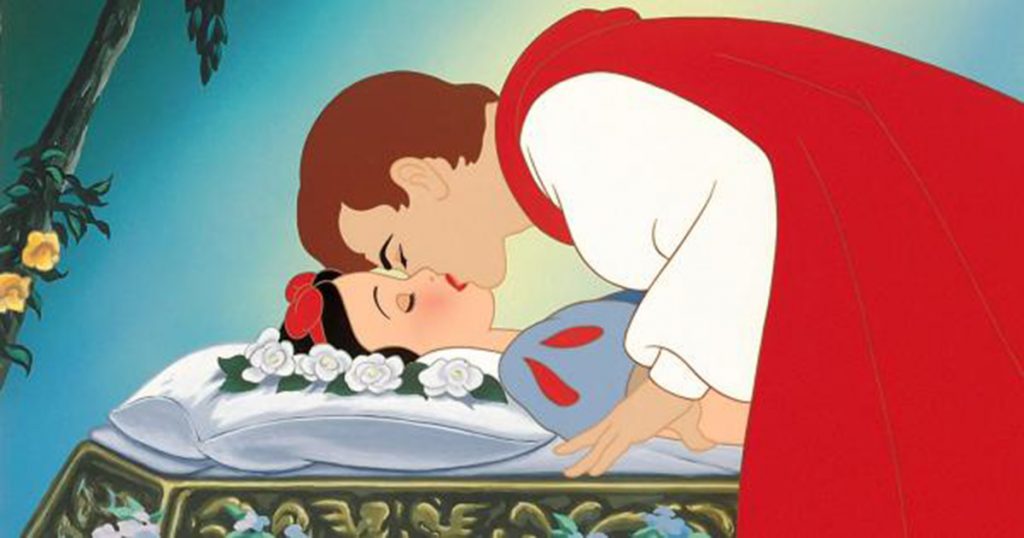 blancanieves, príncipe, beso, disney