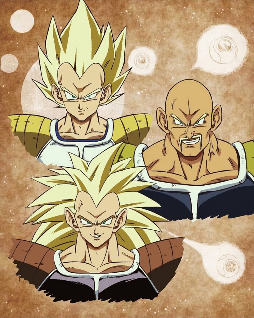 raditz, nappa, vegeta, super saiyajin, dragon ball